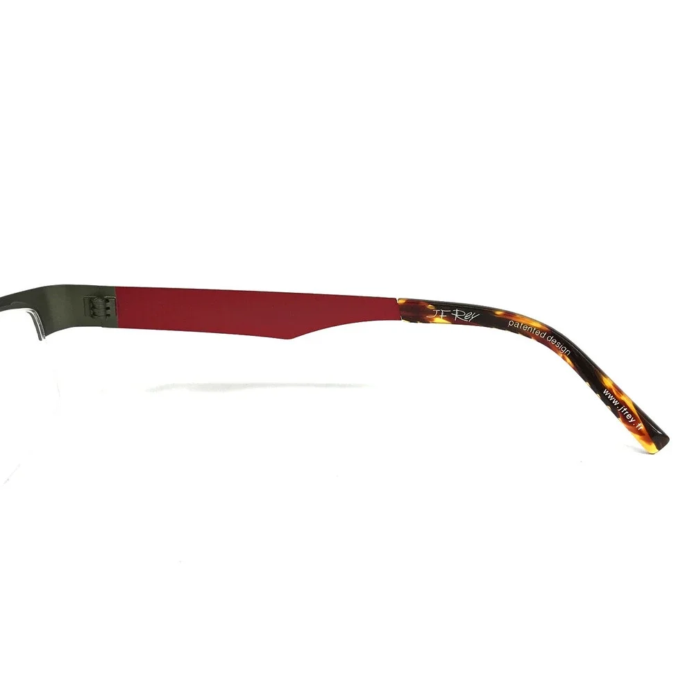 J.F. Rey Eyeglasses Frames JF2601 4530 Khaki Red Olive Green Textured 55-18-130